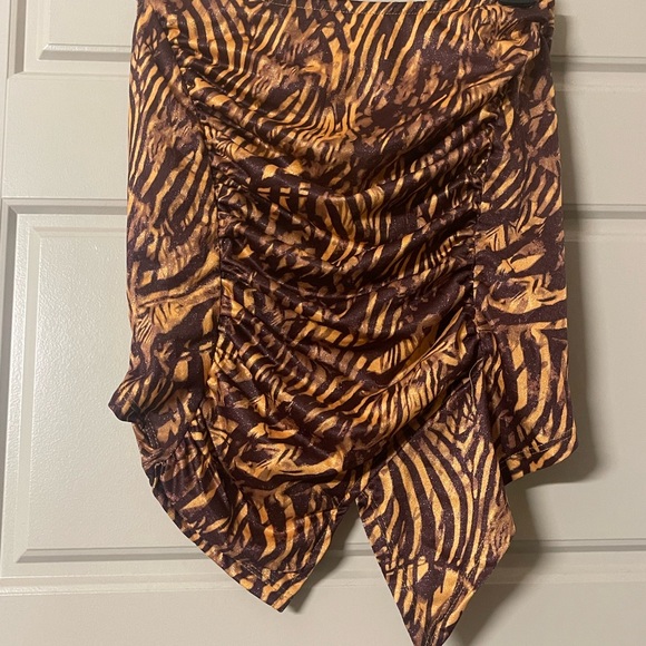 Brown printed tube top - Picture 2 of 2